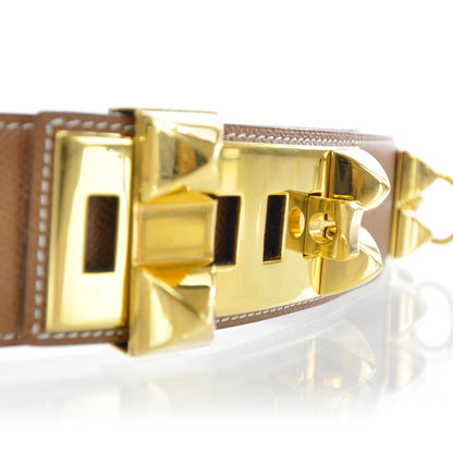 Hermes Epsom Medor Collier De Chien Belt Gold 2 of 6