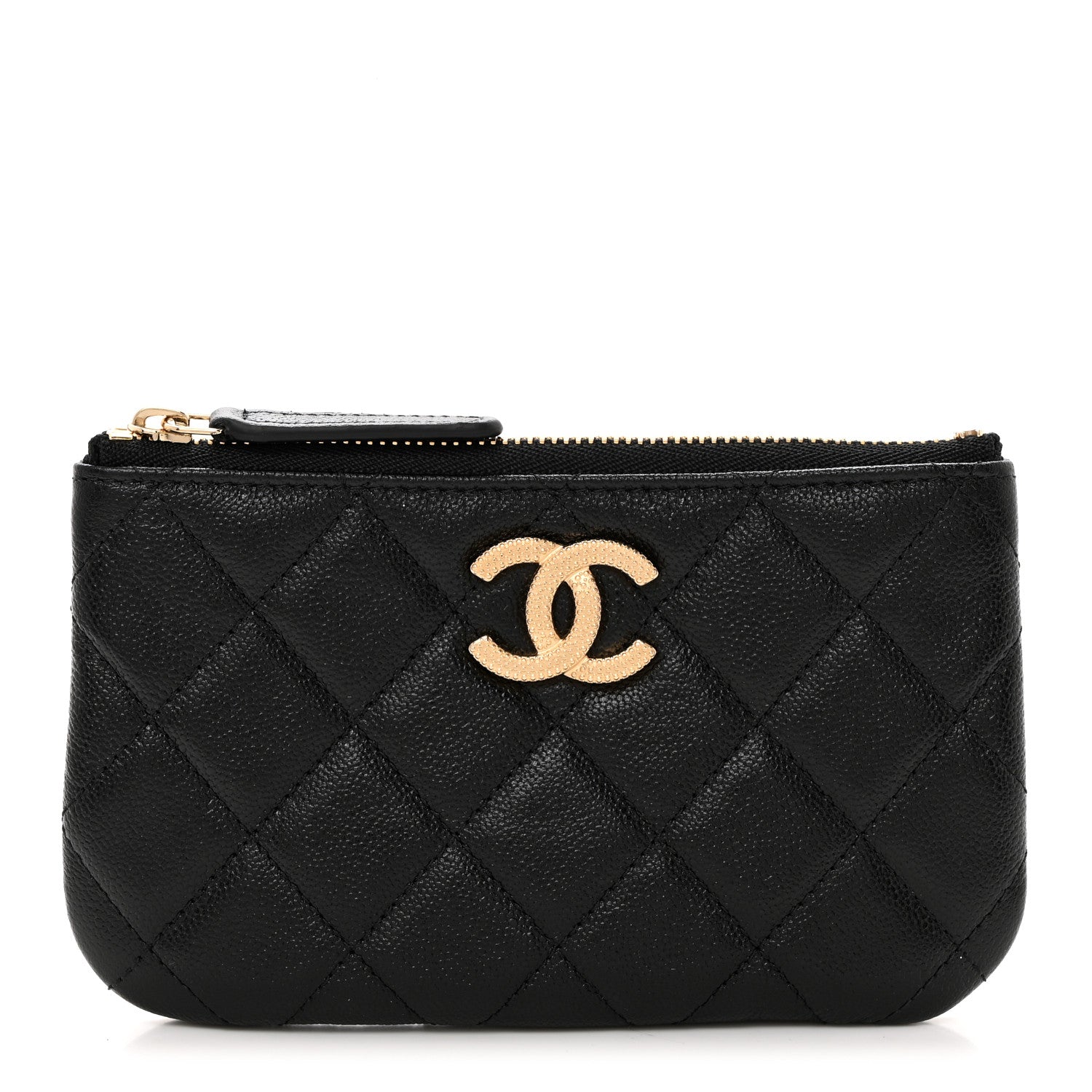 Chanel Caviar Quilted Studded CC Small Pouch Black 1 of 8
