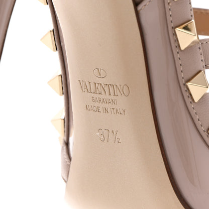 Valentino Garavani Patent Nappa Rockstud Ankle Strap 100mm Pumps 37.5 Poudre 8 of 12
