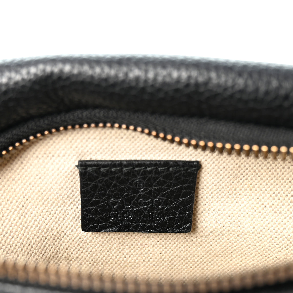 Grained Calfskin Small Logo Belt Bag Black