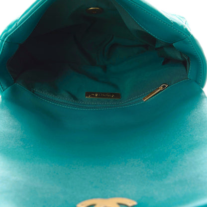 Chanel Lambskin Quilted Medium 19 Flap Green 5 of 11