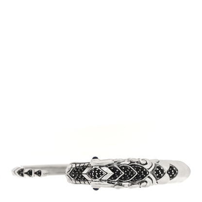John Hardy Sterling Silver Black Spinel Sapphire Naga Dragon Bracelet 2 of 4