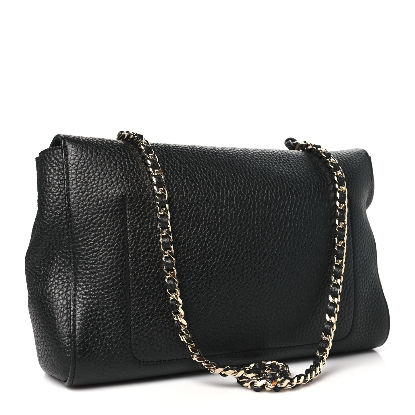 Small Classic Grain Calfskin Medium Lily Black