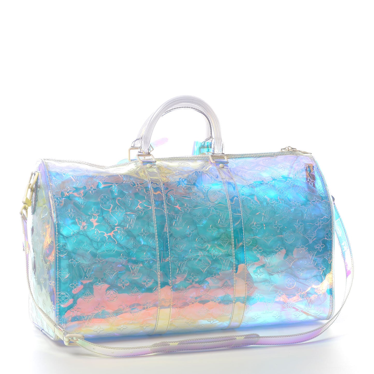 PVC Monogram Keepall Bandouliere 50 Iridescent Prism