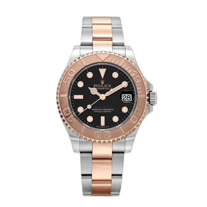 Rolex Stainless Steel 18K Everose Gold 37mm Yacht-Master Watch Black 268621 1 of 5
