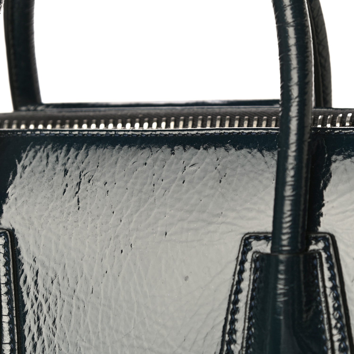 Givenchy Textured Patent Calfskin Small Antigona Storm Blue 17 of 17