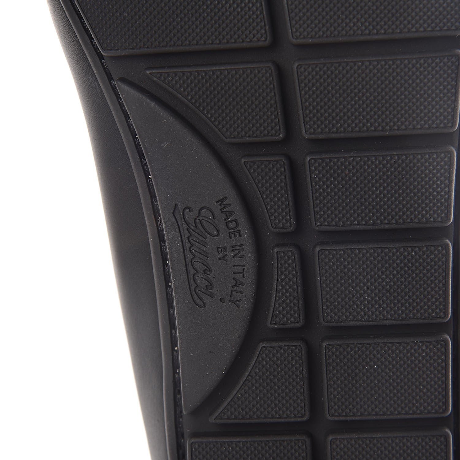 Gucci Guccissima Calfskin Mens Driver Loafers 10 Black 6 of 8