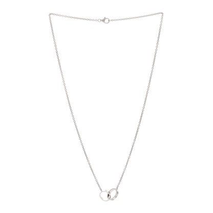Cartier 18K White Gold Interlocking LOVE Necklace 3 of 6