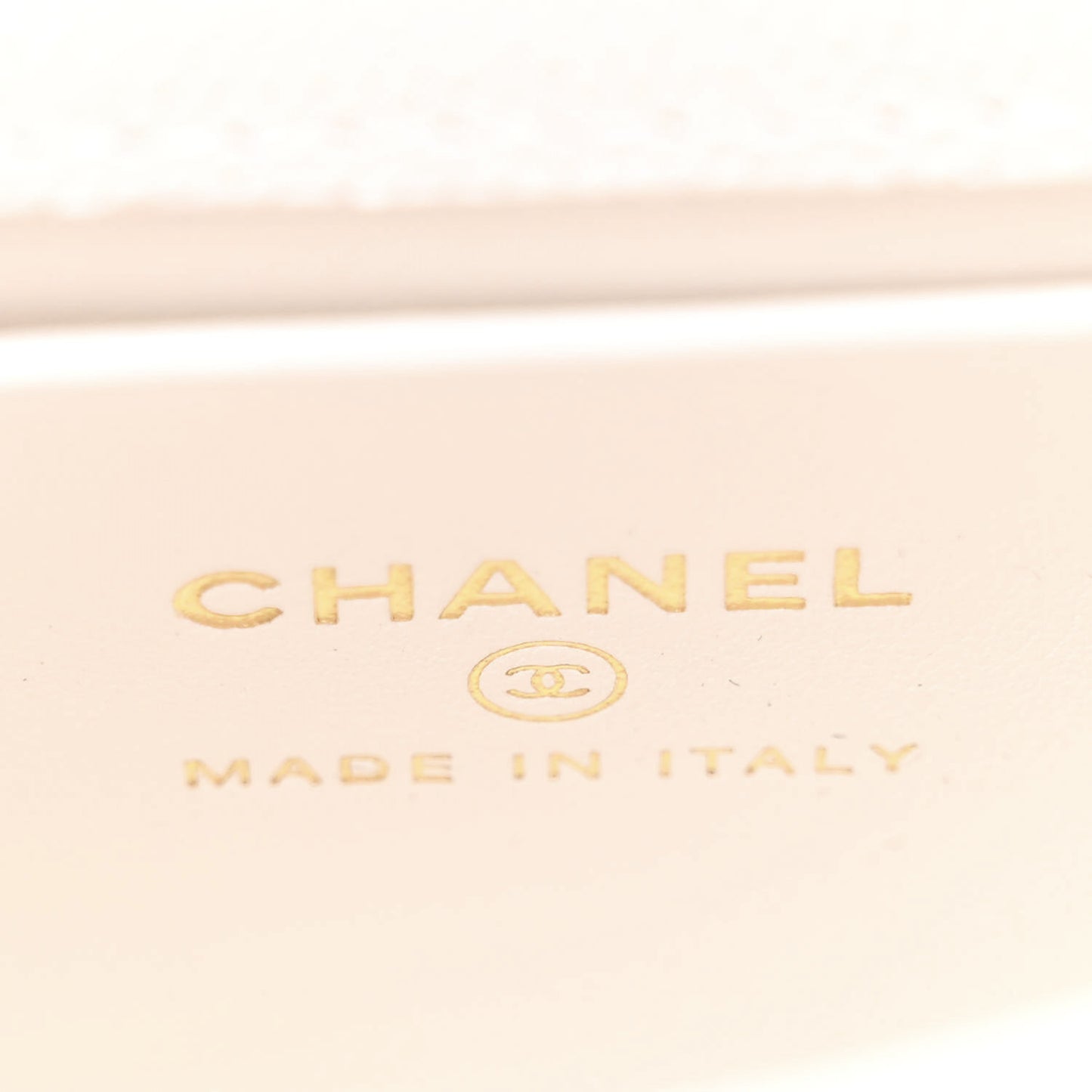 Caviar Quilted Nano Coco Handle Clutch With Chain White