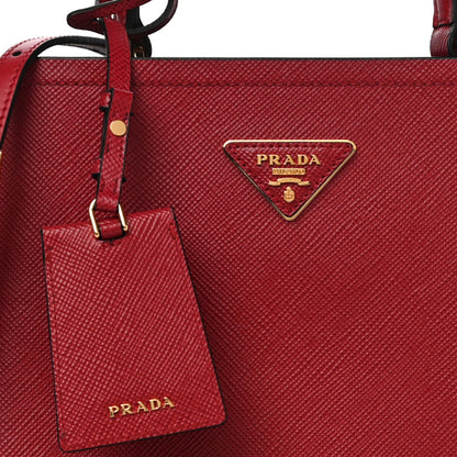Prada Saffiano Cuir Medium Panier Bucket Bag Fuoco Black 7 of 10