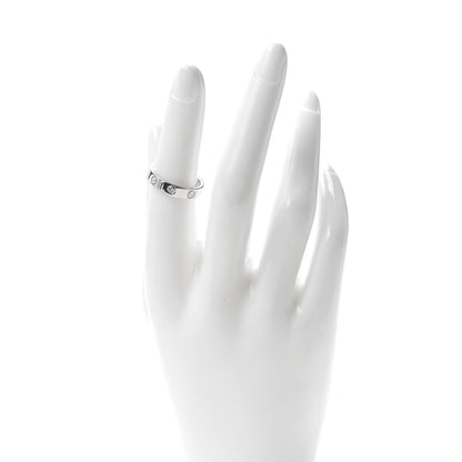 Cartier 18K White Gold Diamond 4mm LOVE Wedding Band Ring 51 5.75 2 of 4