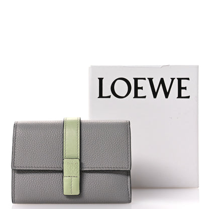 Loewe Grained Calfskin Small Vertical Wallet Pearl Grey Light Pale Green 8 of 9