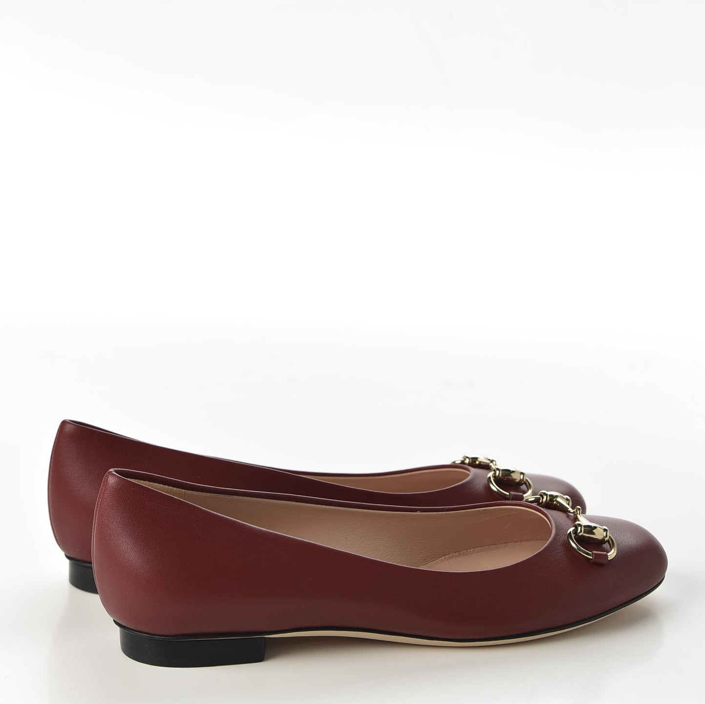 Calfskin Horsebit Ballerina Flats 37 Red