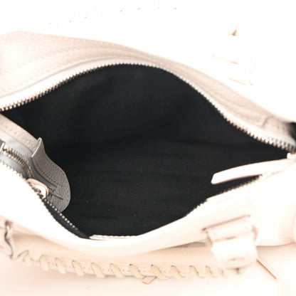 Balenciaga Shiny Goatskin Silver Metallic Edge Hardware Mini City Blanc Neige 7 of 9