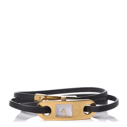 Gucci Stainless Steel Calfskin 6100L Wrap Quartz Watch 3 of 7
