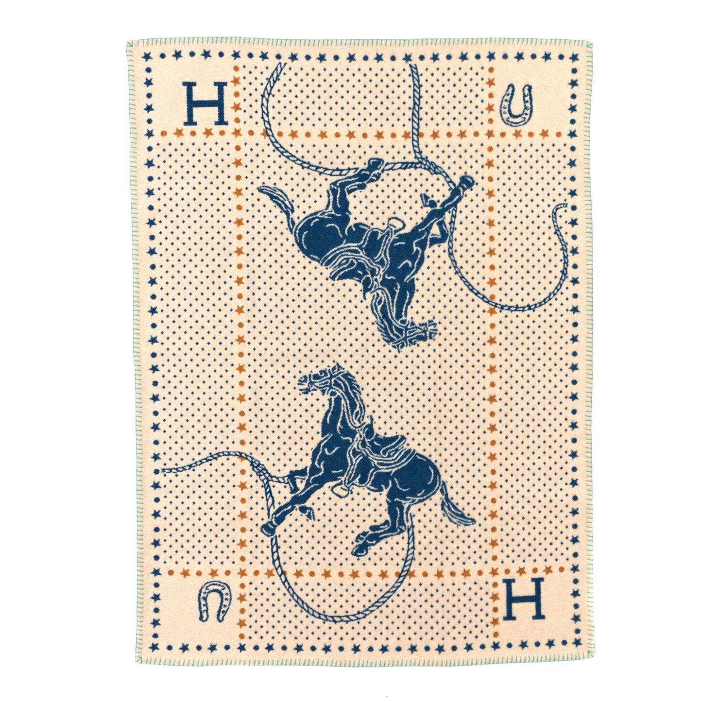 Wool Cashmere Western And Company Blanket Indigo