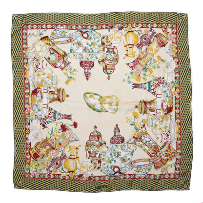 Gucci Silk Porcelain Motif Scarf Multicolor 1 of 8