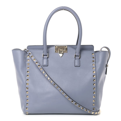 Valentino Garavani Vitello Rockstud Double Handle Tote London Stone 1 of 13