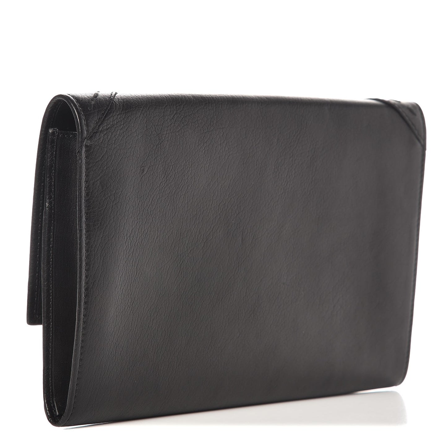 Calfskin Muse Zip Clutch Black