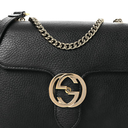 Gucci Dollar Calfskin Small Interlocking G Shoulder Bag Black 8 of 17