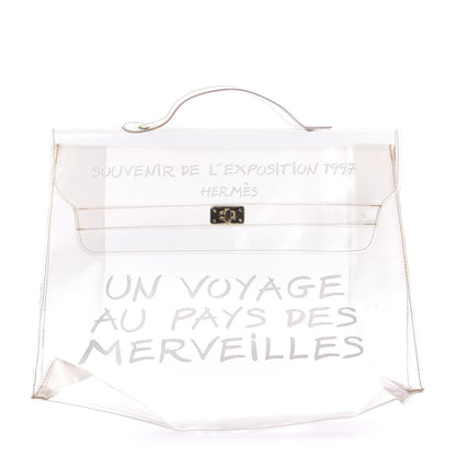 Hermes Vinyl Souvenir De L'Exposition Kelly Transparent 1 of 9