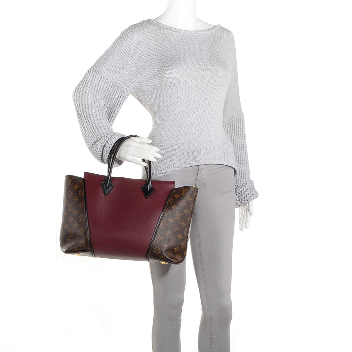 Louis Vuitton Monogram Cuir Orfevre Tote W PM Prunille 2 of 7