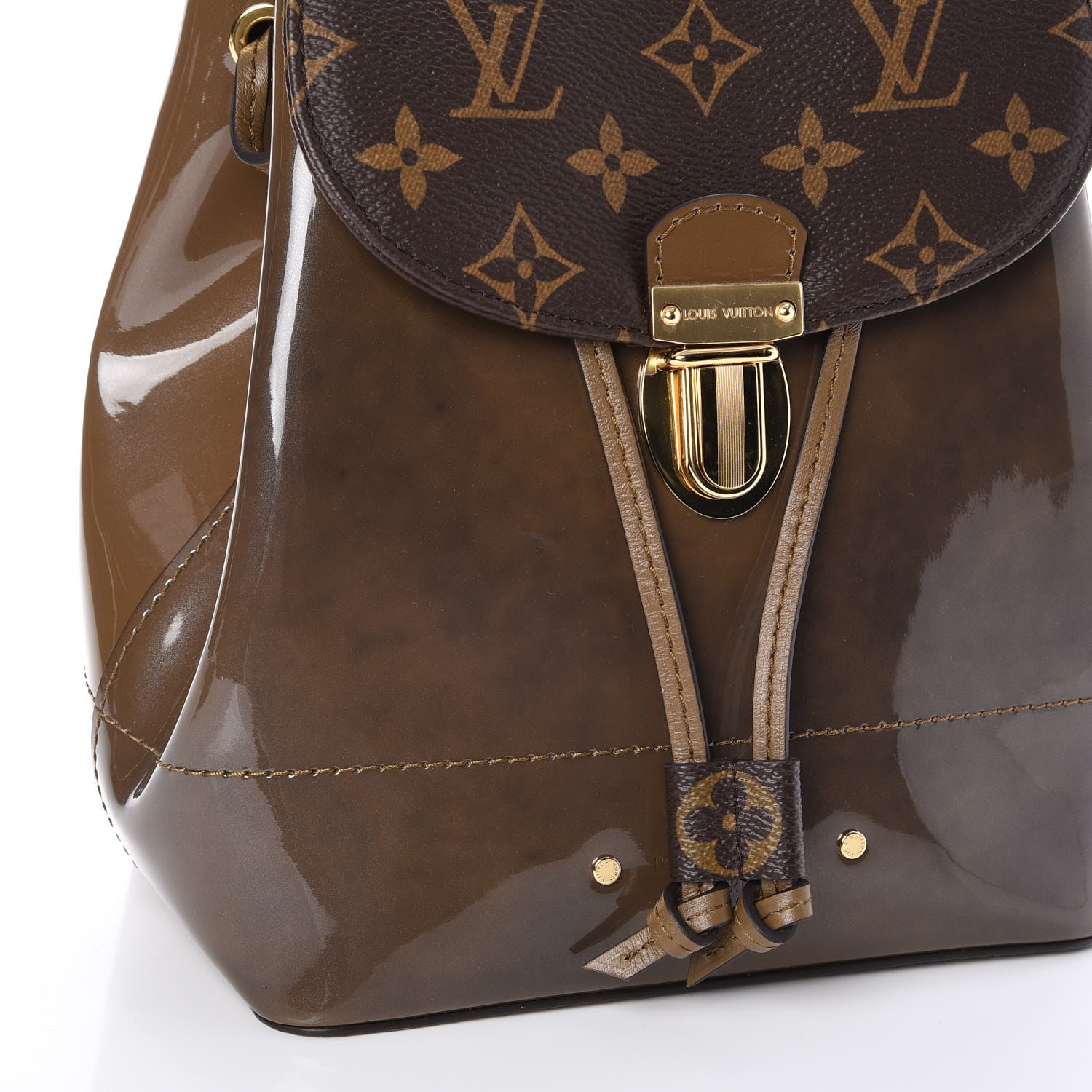 Louis Vuitton Patent Monogram Hot Springs Backpack Vert Bronze 8 of 9