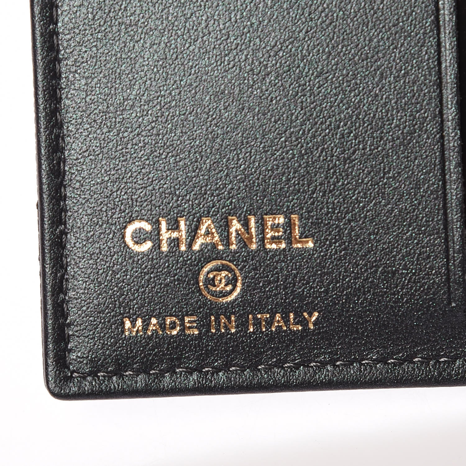 Chanel Iridescent Caviar Quilted Card Holder Wallet Black 6 of 12