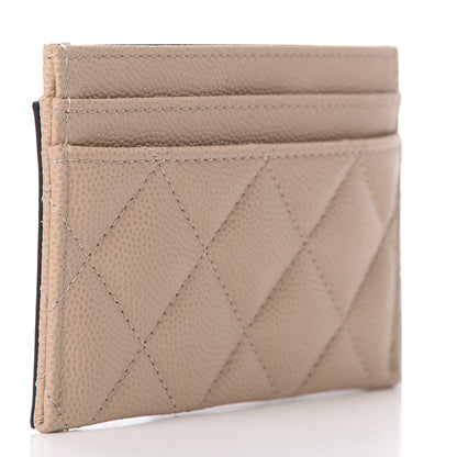 Chanel Caviar Quilted Filigree Card Holder Beige Black 3 of 11