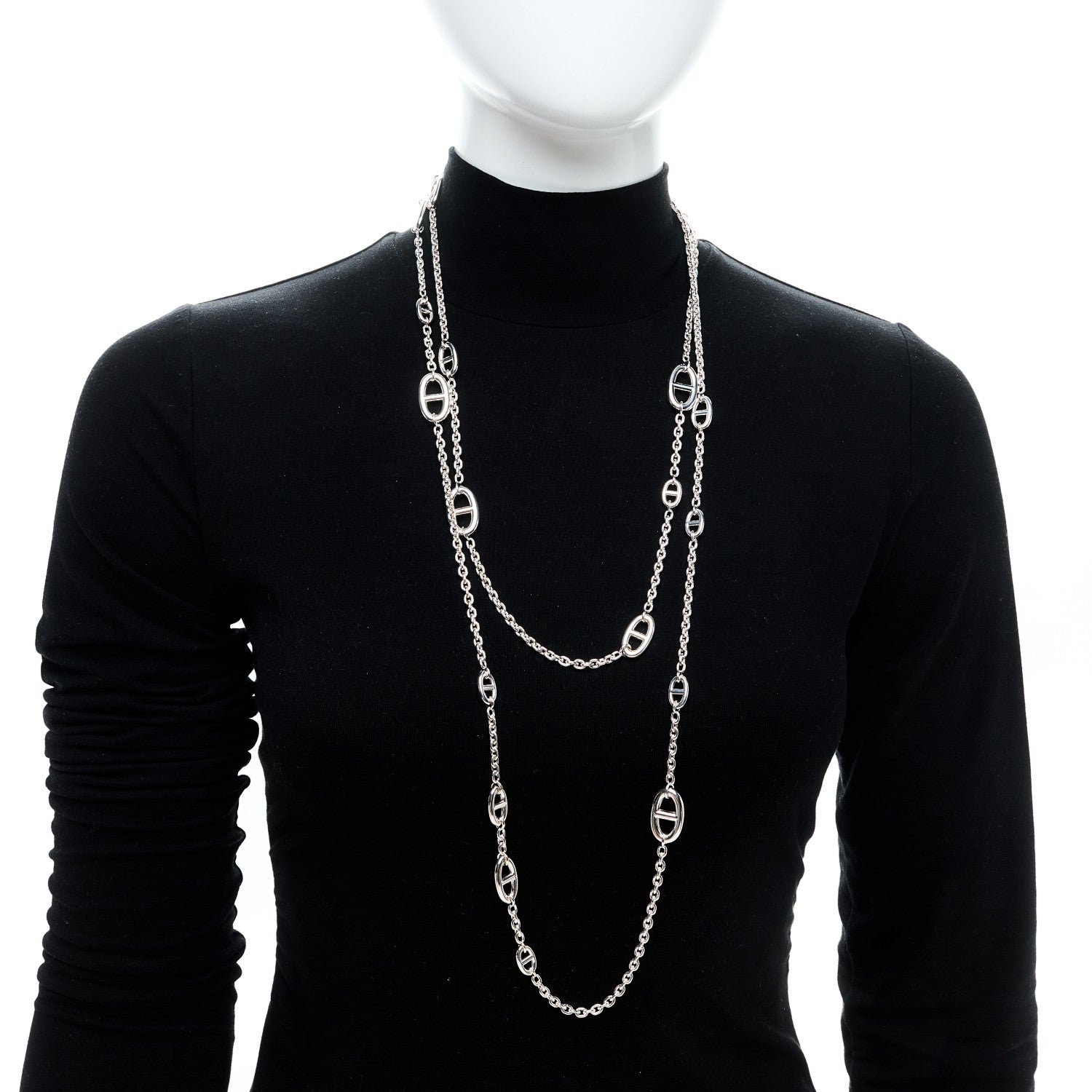 Hermes Sterling Silver Farandole Necklace 160 2 of 6