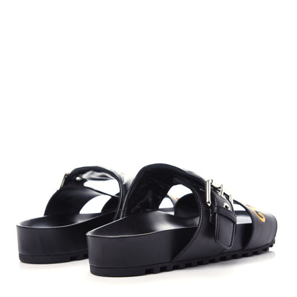 Louis Vuitton Calfskin New Wave Bom Dia Mule Sandals 36 Black 4 of 11