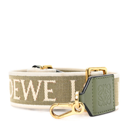 Loewe Calfskin Jacquard Anagram Strap Avocado Green 1 of 4