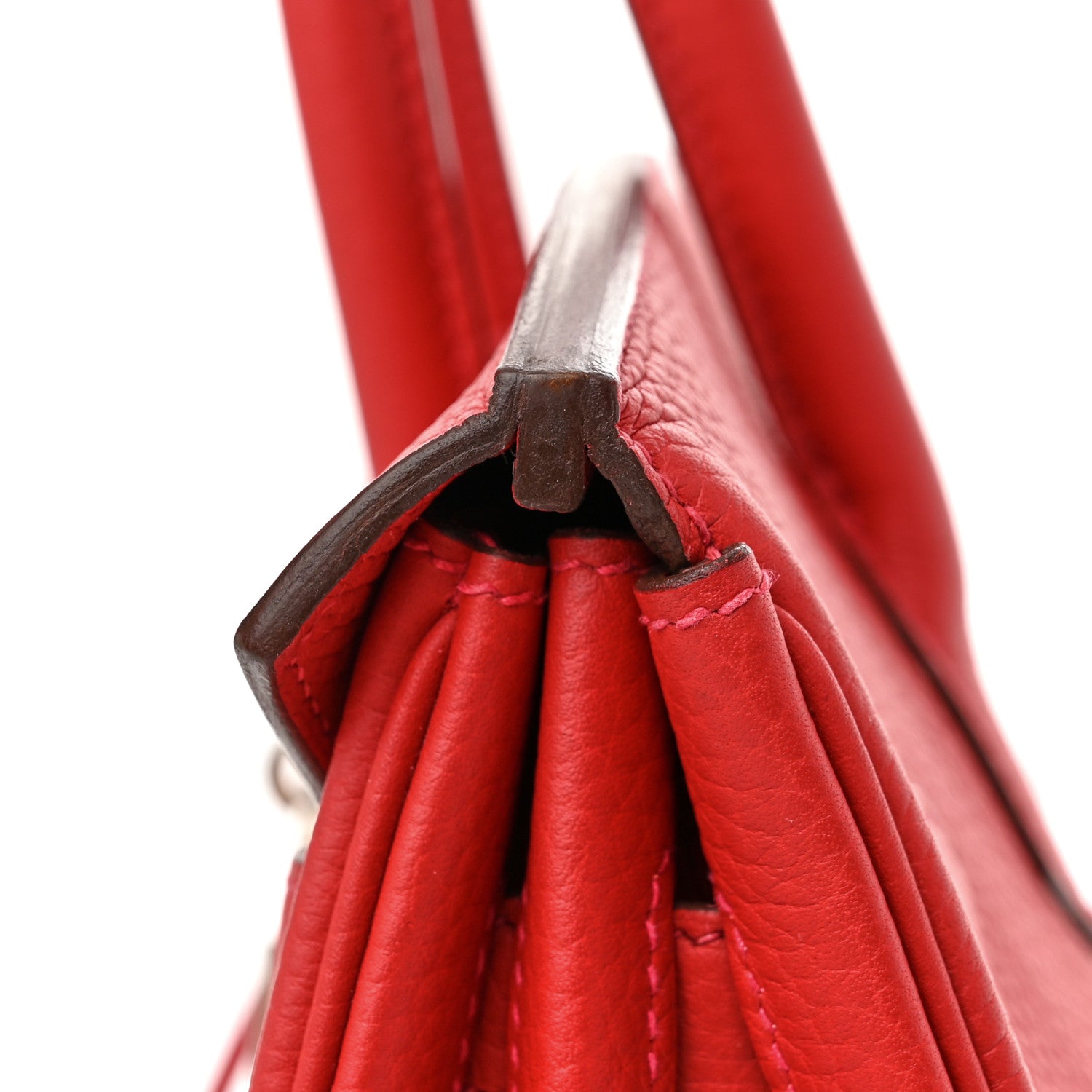 Hermes Togo Horseshoe Birkin 35 Rouge Casaque 11 of 12