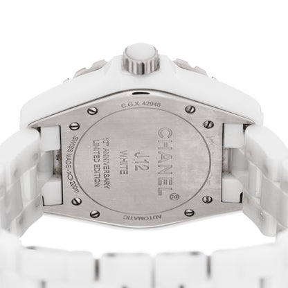 Chanel Stainless Steel Ceramic 38mm J12 Phantom Automatic Watch White 4 of 4