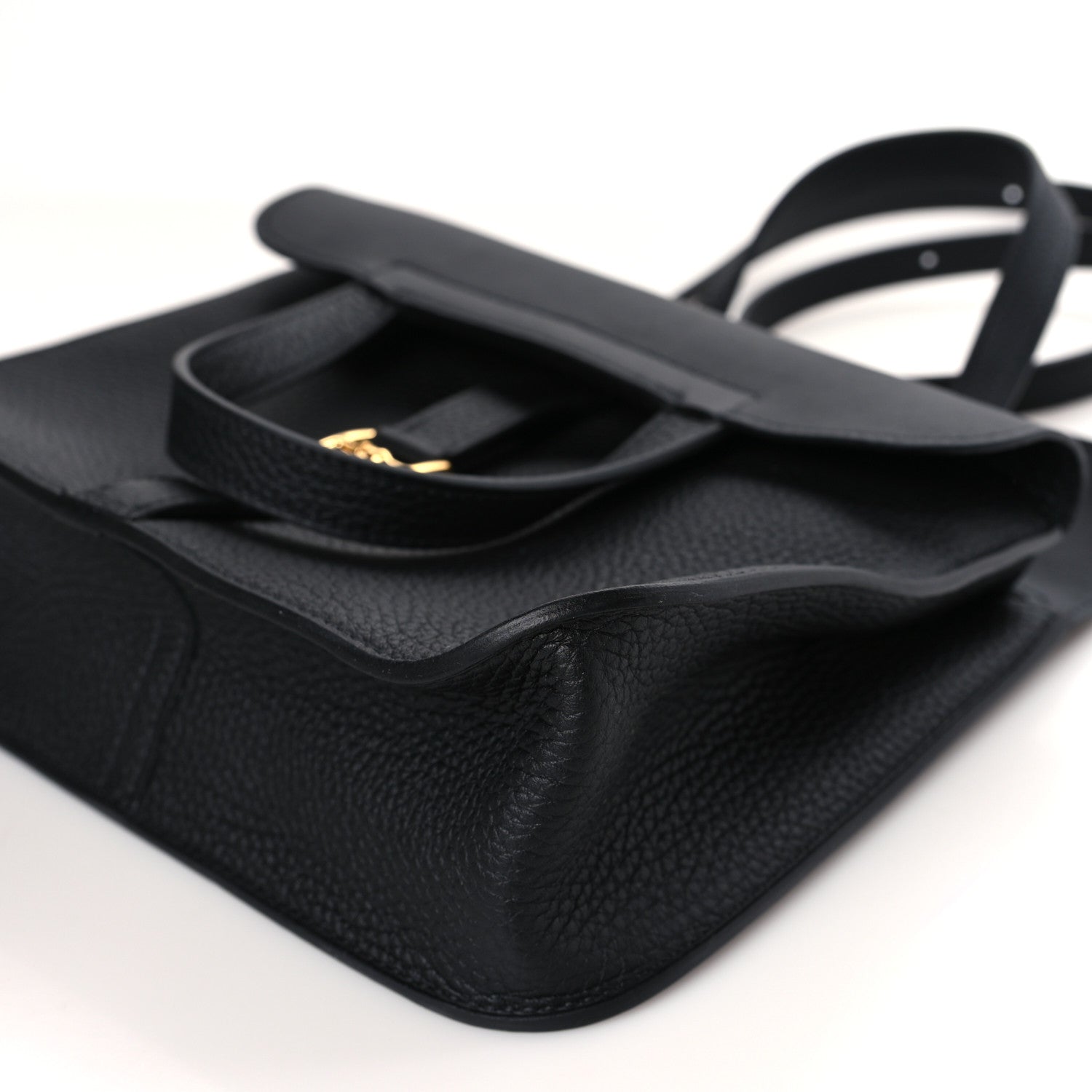 Hermes Taurillon Clemence Halzan 25 Black 9 of 10