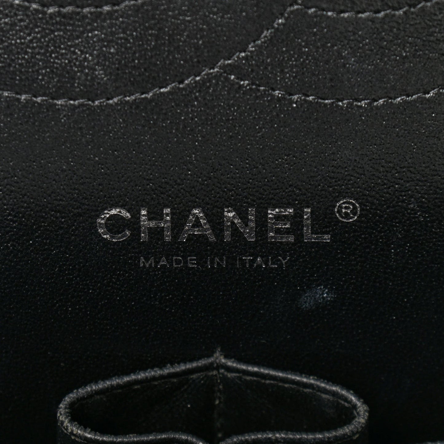 Patent Quilted Jumbo Double Flap Black