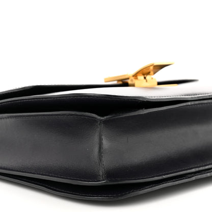 Celine Box Calfskin Medium Classic Box Flap Bag Navy 9 of 12