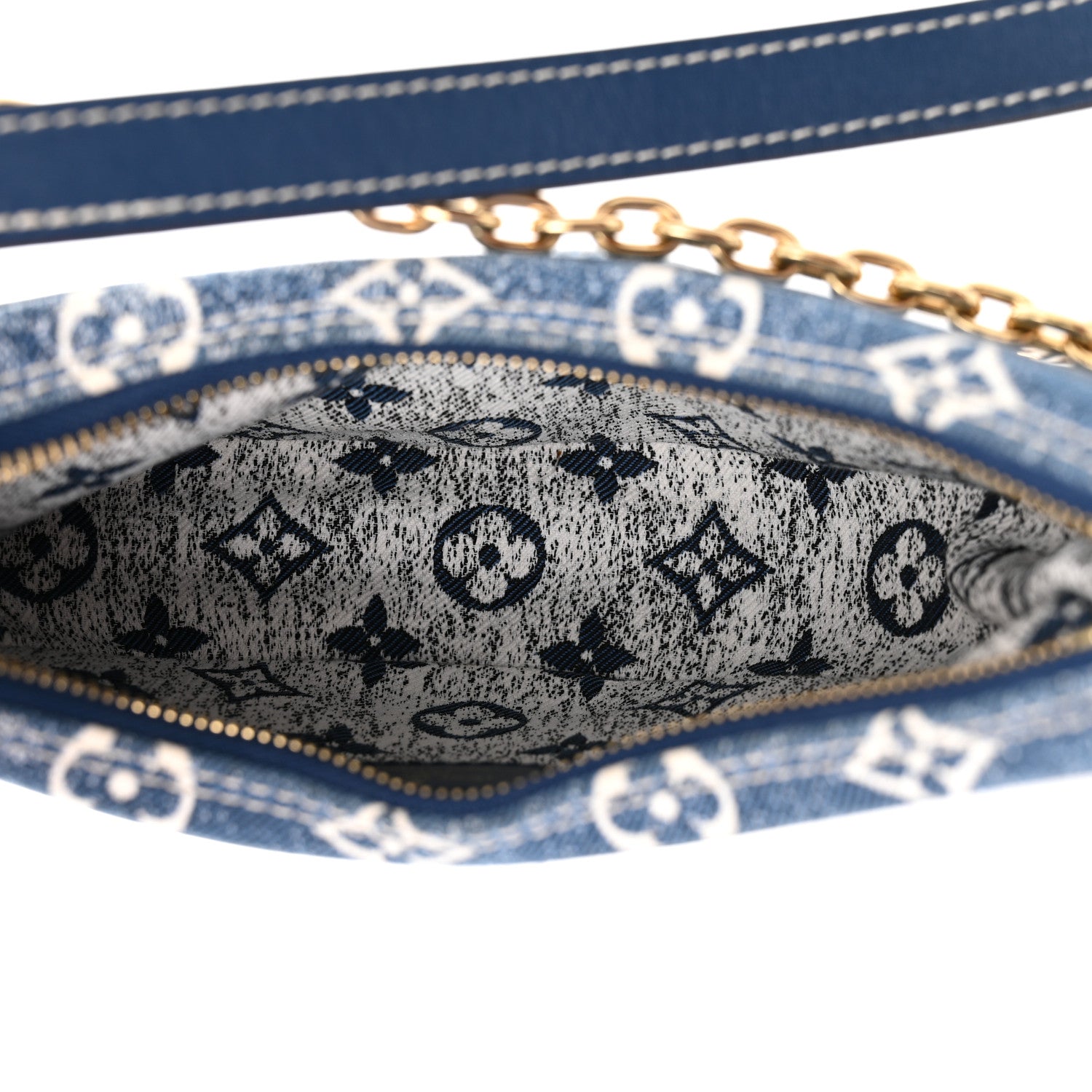 Louis Vuitton Monogram Jacquard Denim Loop Bleu 5 of 9