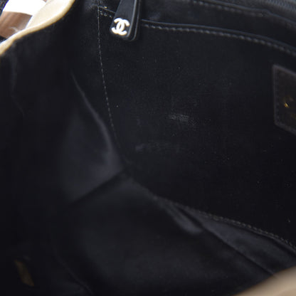 Chanel Lambskin Sport Flap Bag Beige Black 9 of 19
