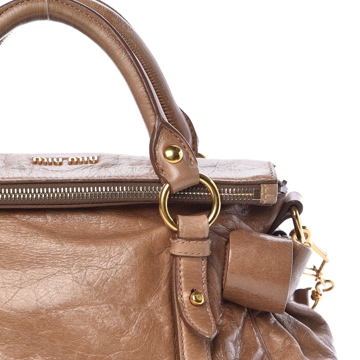 Vitello Lux Mini Bow Bag Brown