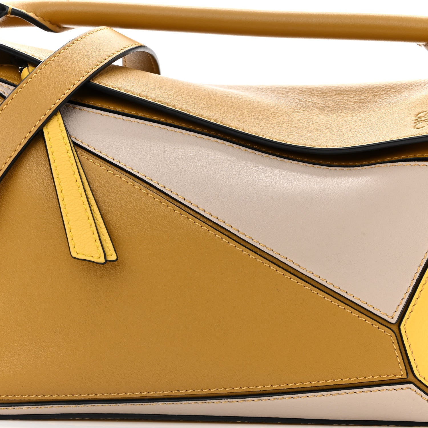 Loewe Grained Calfskin Small Puzzle Bag Ocre Yellow 8 of 13