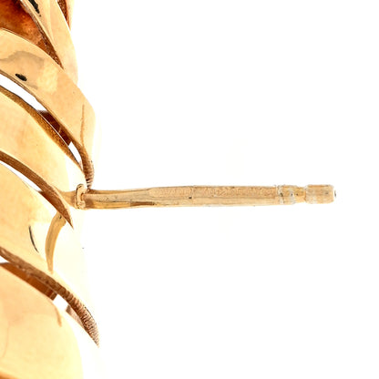 Bottega Veneta Sterling Silver Spiral Earrings Gold 4 of 4