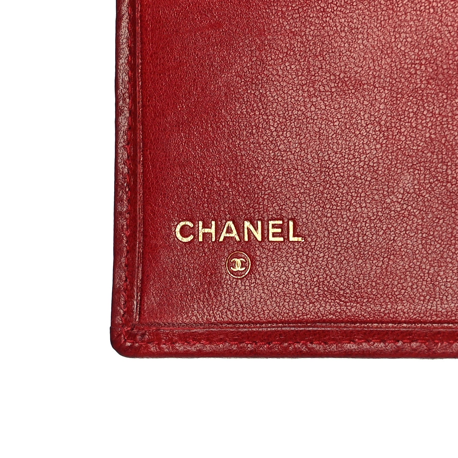 Chanel Calfskin Diamond Stitched French Wallet Red 6 of 14