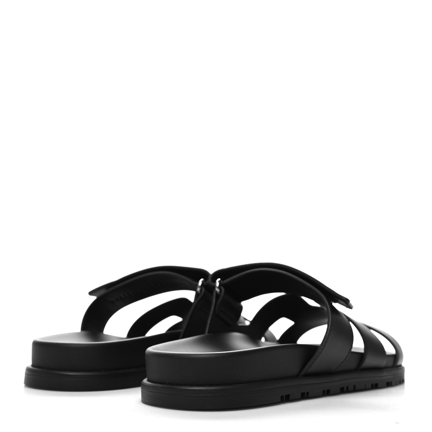 Hermes Calfskin Womens Chypre Sandals 39 Black 4 of 9