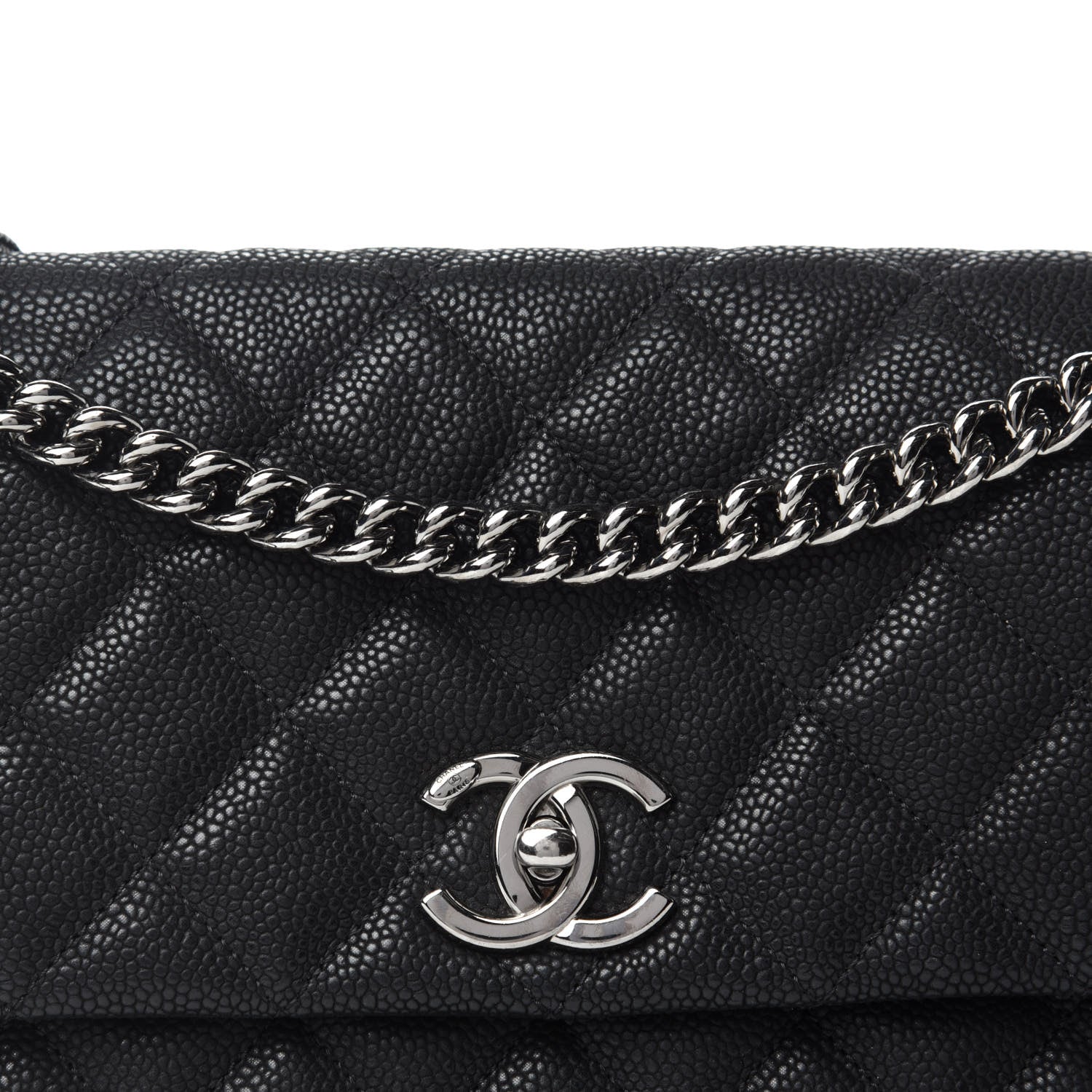 Chanel Iridescent Caviar Quilted Medium Lady Pearly Flap Black 12 of 12