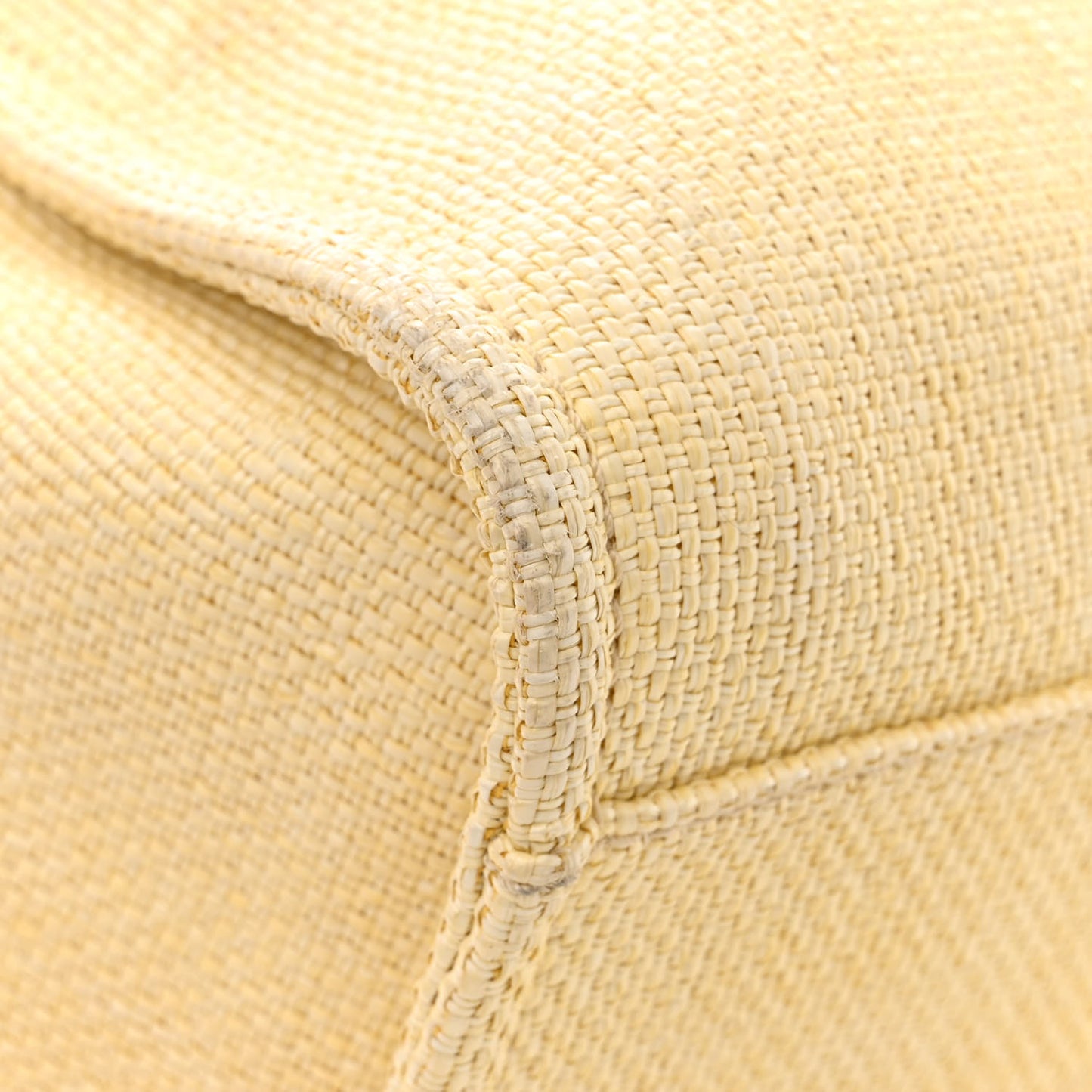 Woven Straw Raffia Large Deauville Tote Yellow