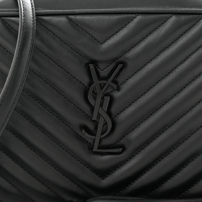 Saint Laurent Calfskin Matelasse Monogram Monochrome Lou Camera Bag Black 8 of 12