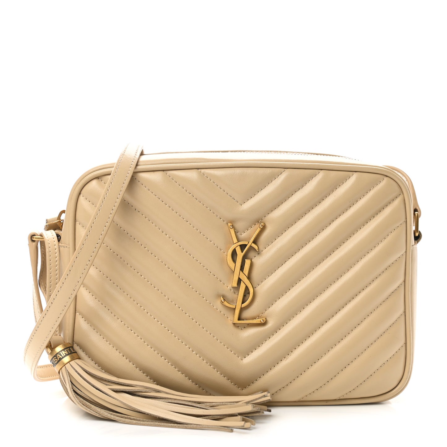 Calfskin Matelasse Monogram Lou Camera Bag Ivory Natural