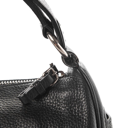 Prada Vitello Daino Buckle Shoulder Bag Black 10 of 10