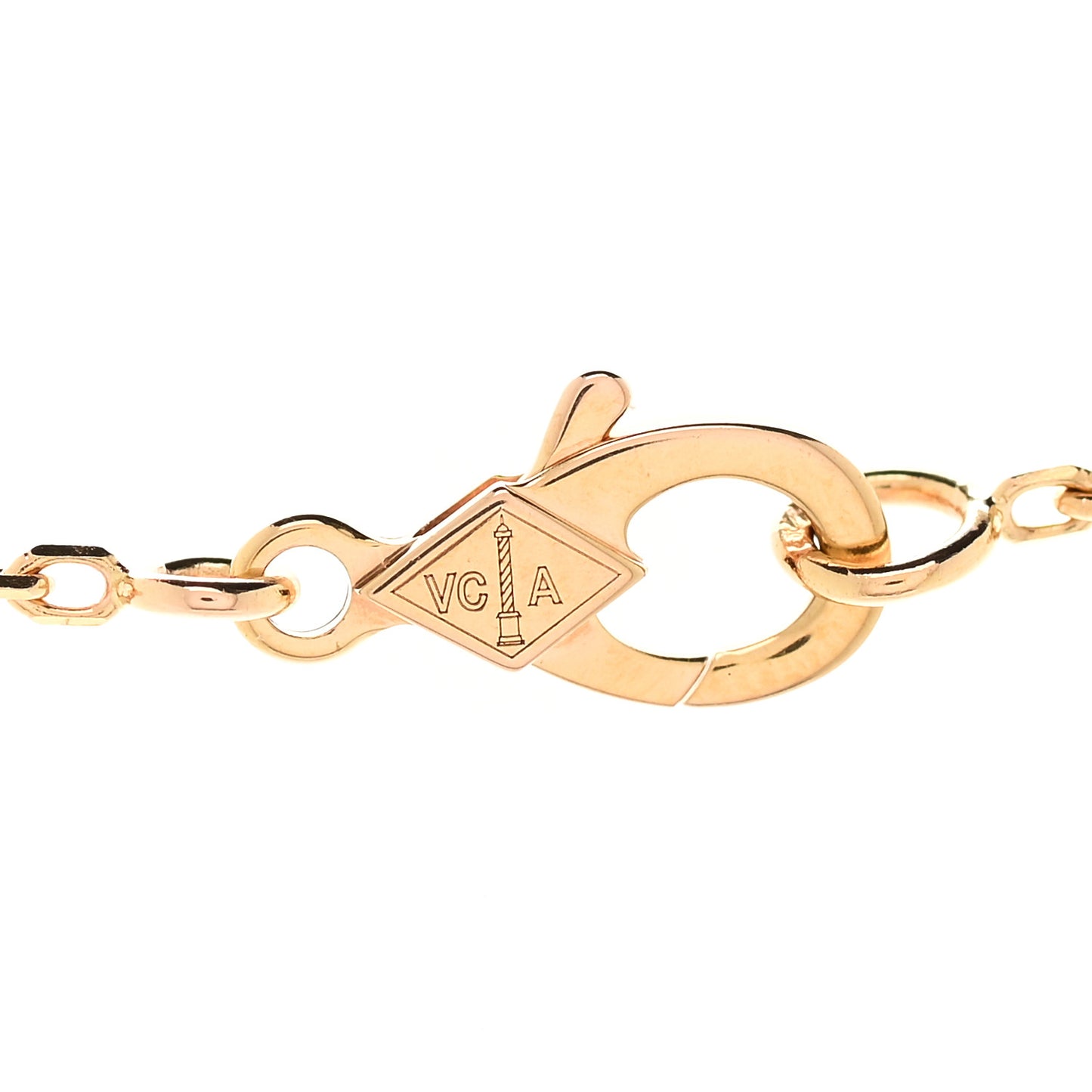 18K Rose Gold Vintage Alhambra Pendant Necklace